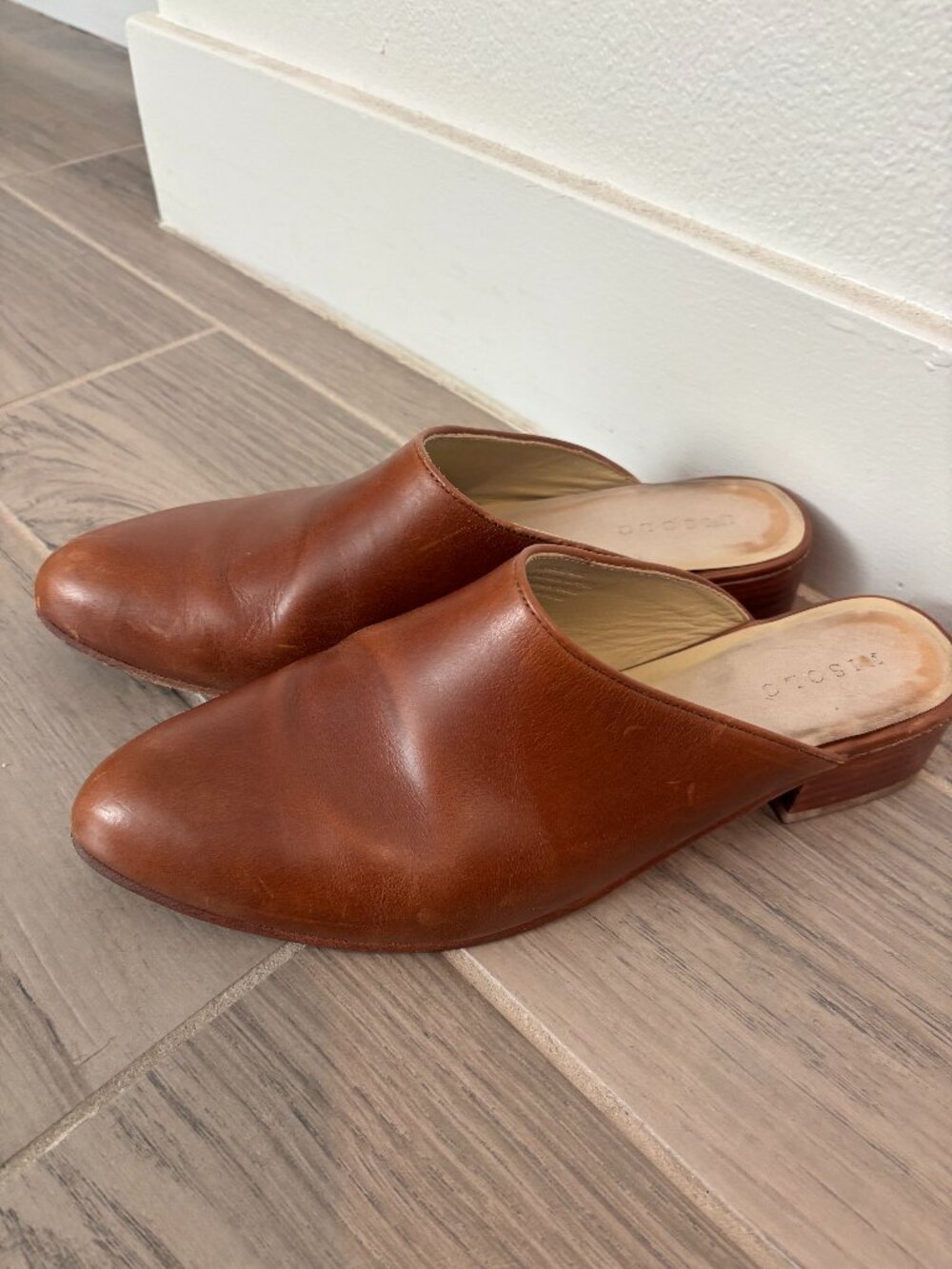 Nisolo leather Mules in Brandy, size 9